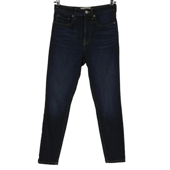 Everlane The High Rise Skinny Ankle Jeans Dark Wash Slim Denim - Picture 1 of 5
